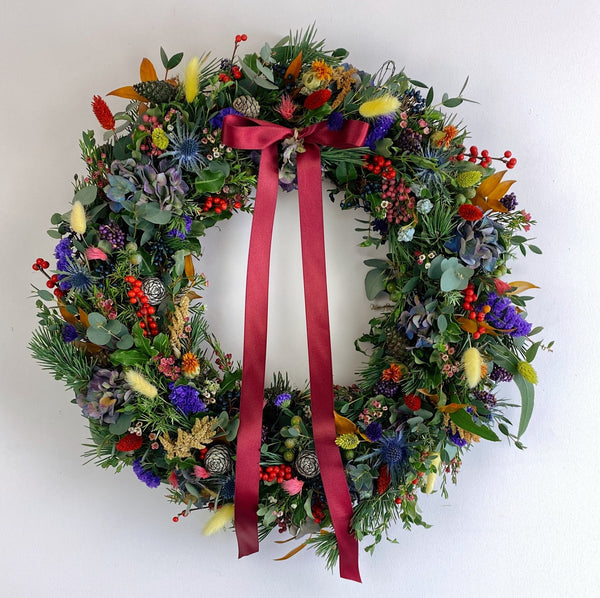 Charity Rainbow Christmas Wreath