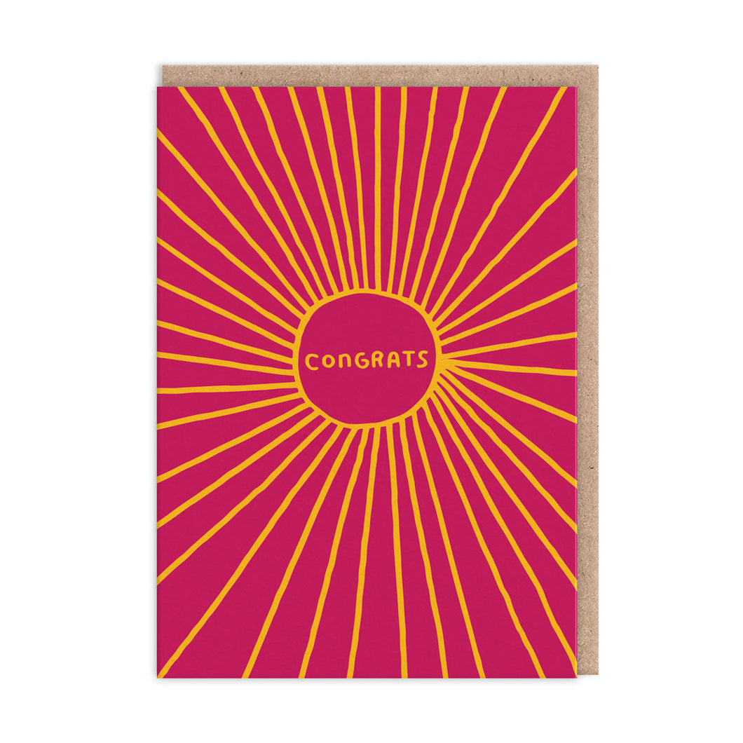 Congratulations Sunburst Card