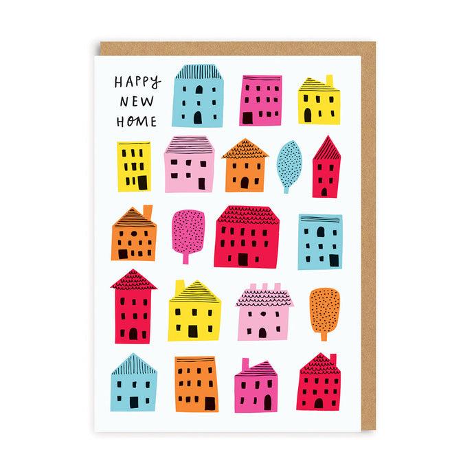 New Home Colourful Houses Card