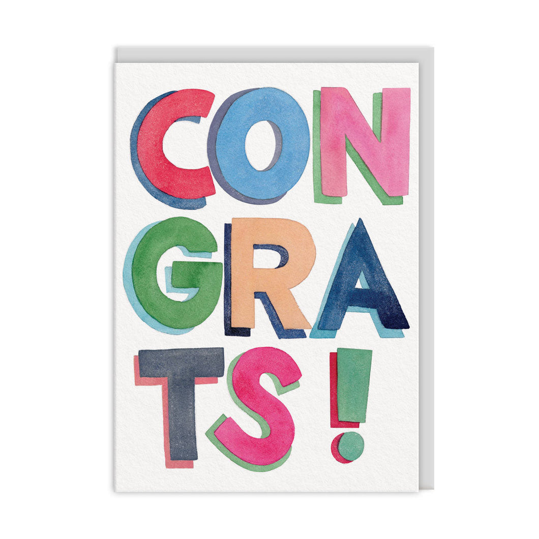 Congratulations Lettering Card