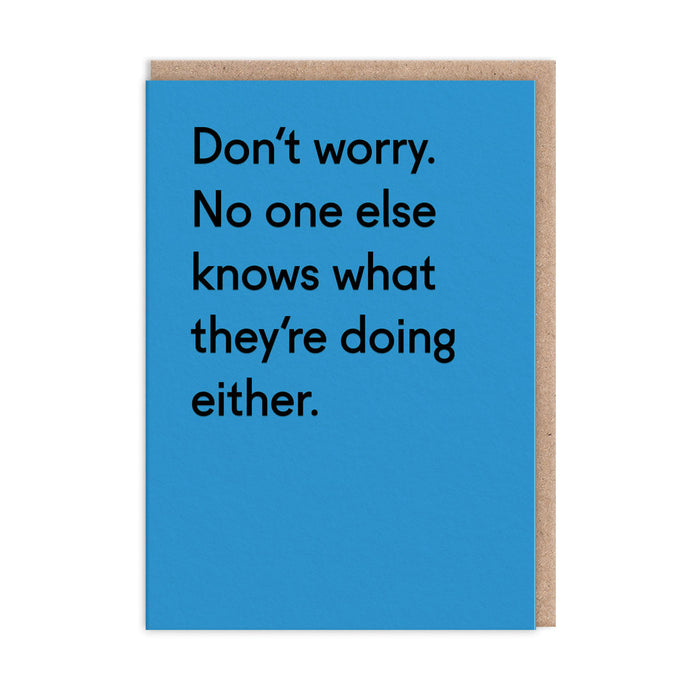 New Job Don't Worry Card