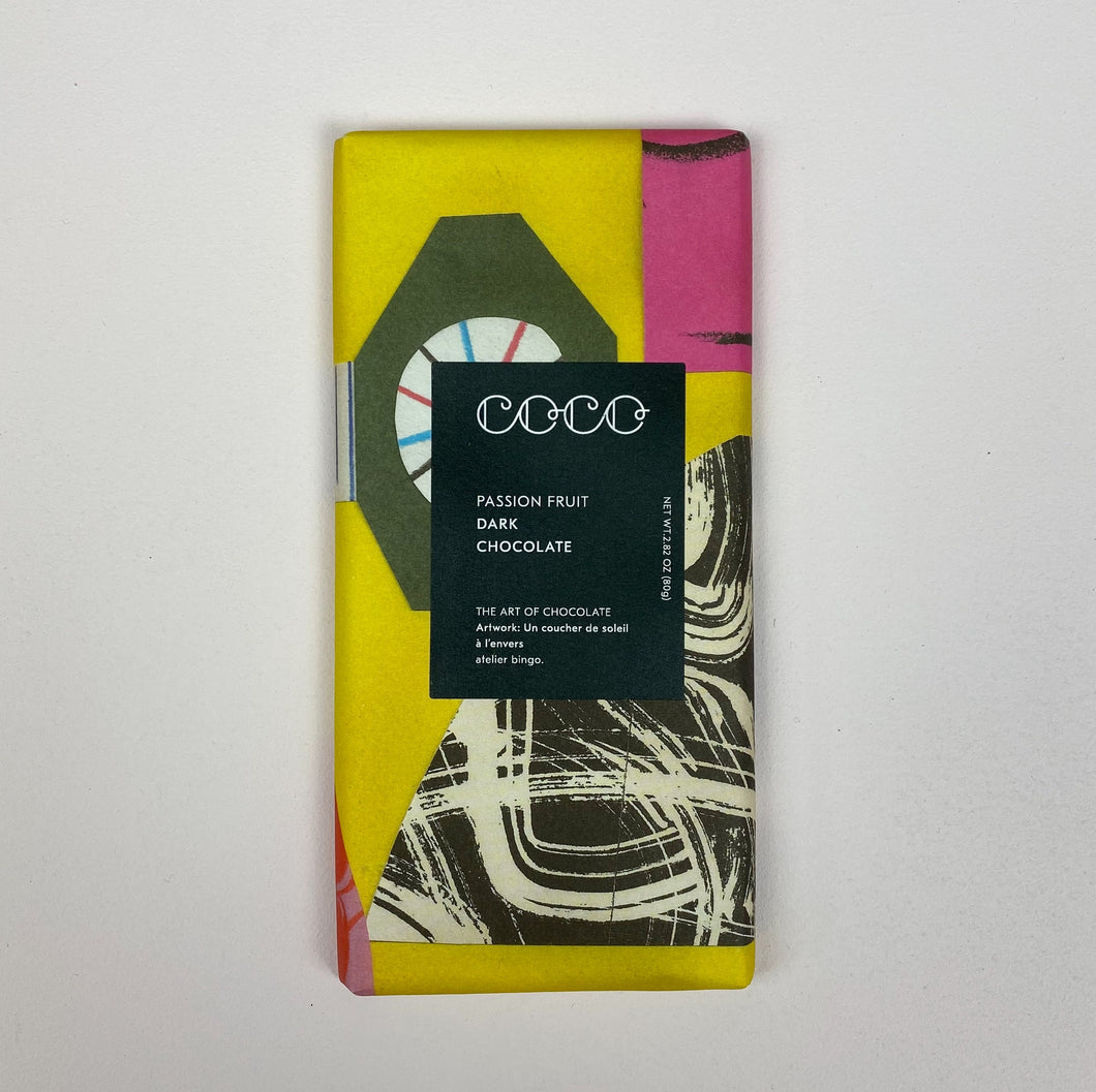 Passion Fruit Dark Chocolate Bar