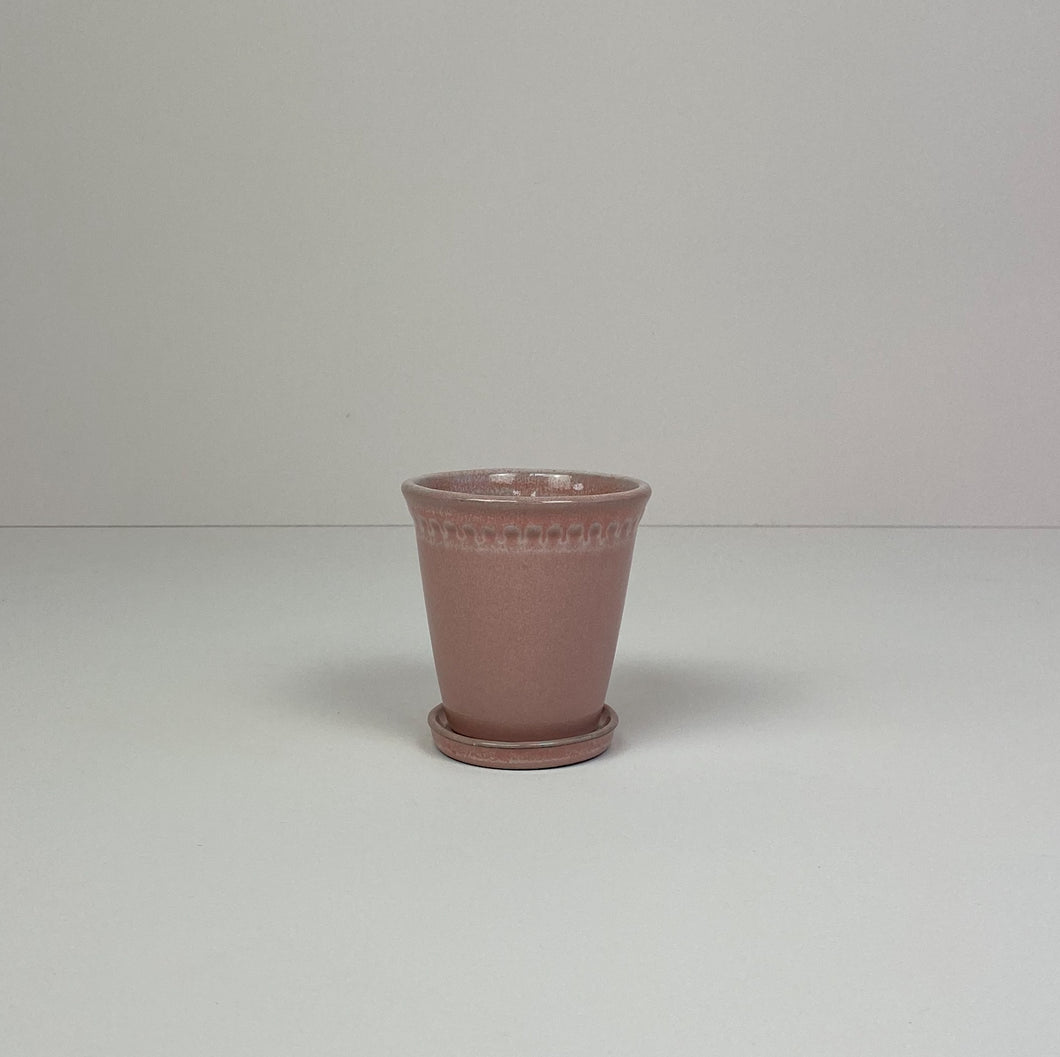 Small Pot & Saucer Pink