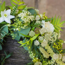 Memories in White Letters in Flowers