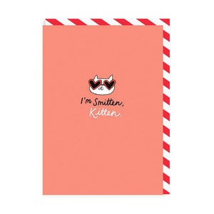Smitten Kitten Enamel Pin Valentine's Card