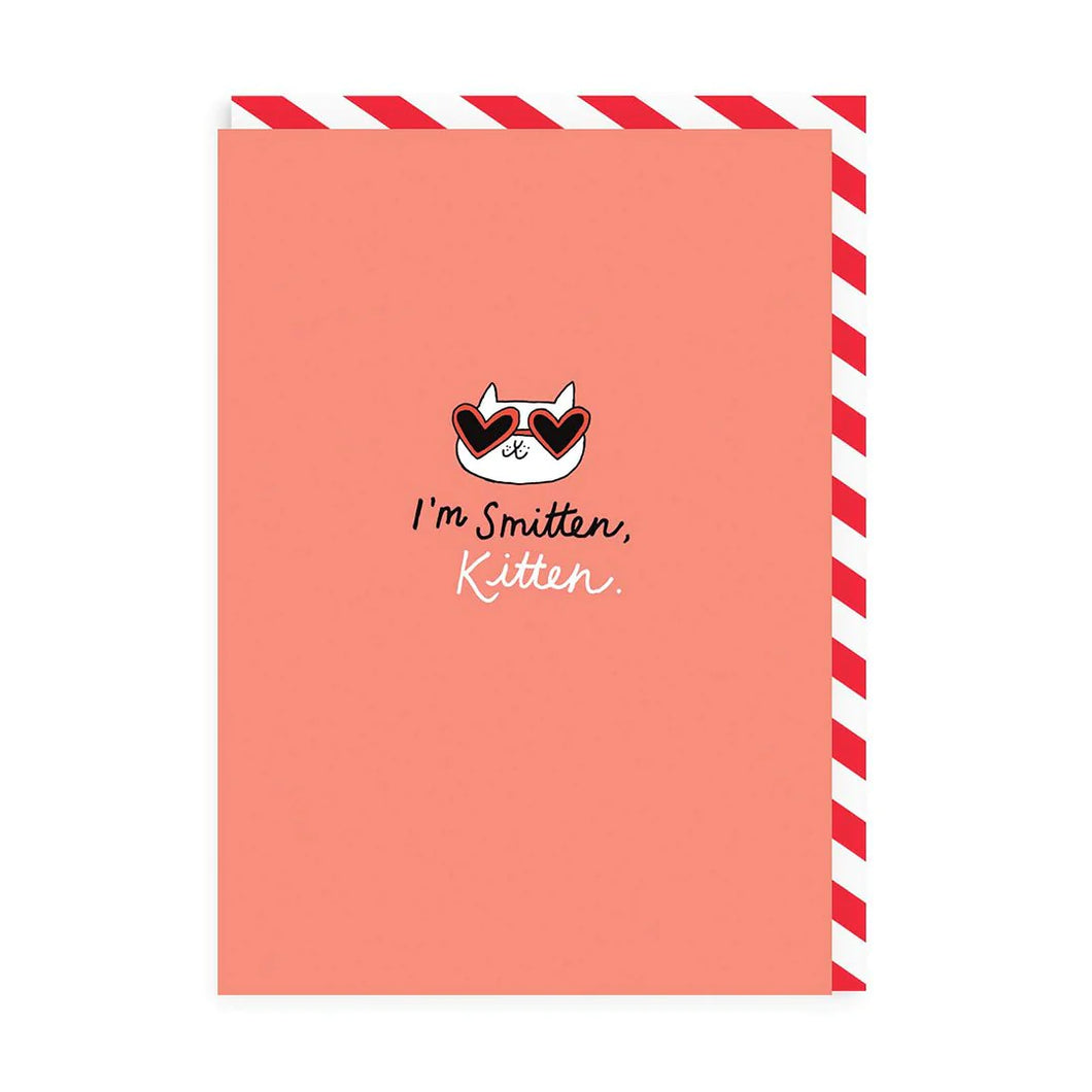 Smitten Kitten Enamel Pin Valentine's Card