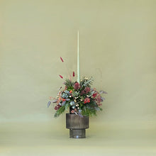 Christmas Day Arrangement with 1 dinner candle