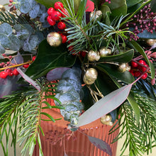 Christmas Day Arrangement with 3 Dinner Candles