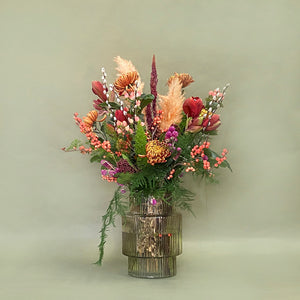 Christmas Pudding Vase Arrangement