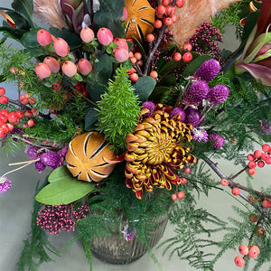 Christmas Pudding Vase Arrangement