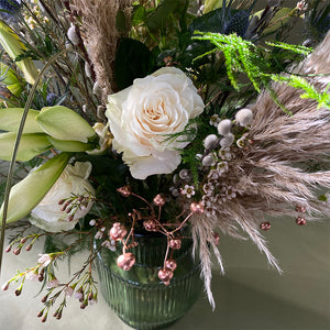 White Christmas Vase Arrangement