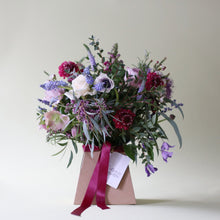 A Catkin & Pussywillow favourite combination bringing all of the colours and scents of an English Country Garden into your mum’s home. Created with memory lane & double cream vendella roses mixed with rosemary, lavender & mint along with clematis, ranunculus, hellebore, astrantia roma, lilacs, strawberry scabious, veronica, muscari & waxflower.