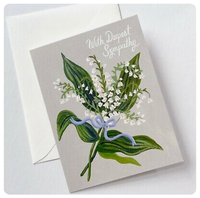 Sympathy Card LILY OF THE VALLEY by RIFLE PAPER CO.