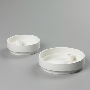 White Matte Clay Candle Holder