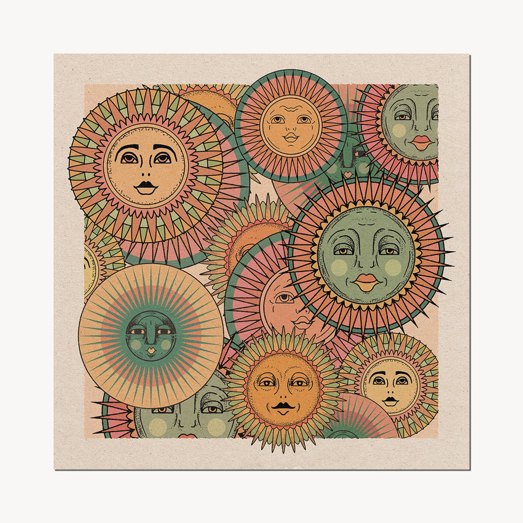 Cai & Jo sun faces print.