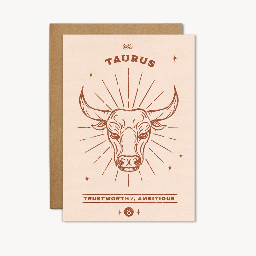 taurus zodiac card from cai & jo