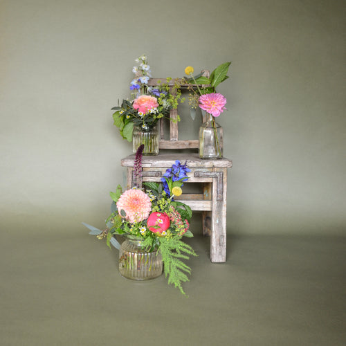 Festival Flowers in Bottles & Jars