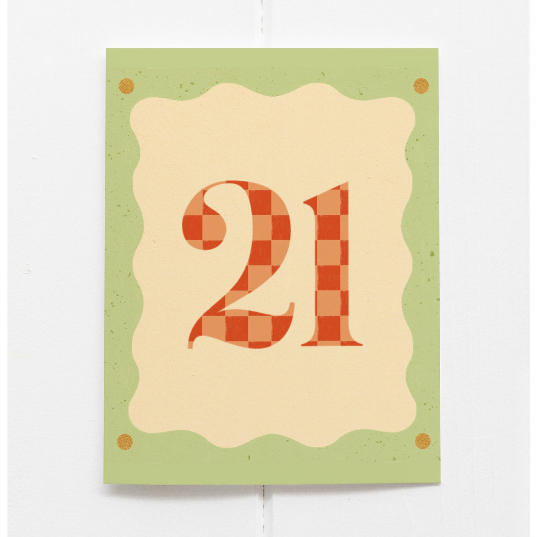 21st Birthday Card From Olive & Company